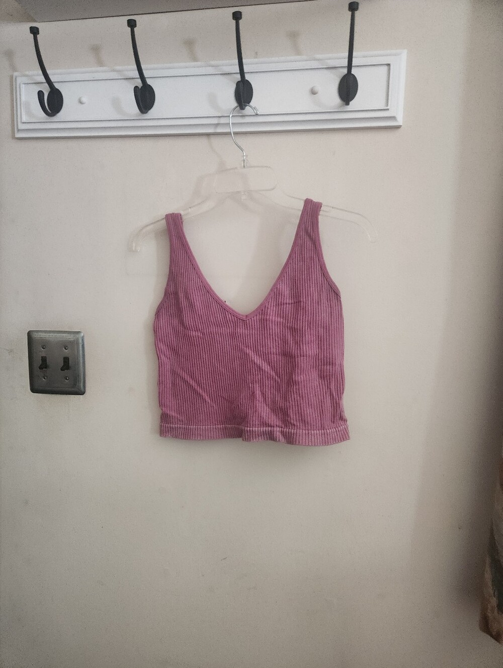 🎉 Pink Ribbed Sports Bra